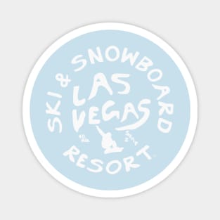 Las Vegas Ski & Snowboard Resort Logo in White Magnet